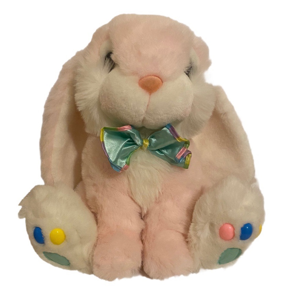 MTY International Dan Dee Hoppy Hopster Easter Bunny Rabbit Plush PINK 10” lovey